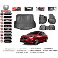 Honda City 2023 Model Bagaj Havuzu Araca Özel Paspas Takımı Flex