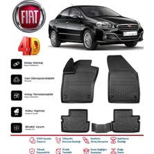 Fiat Linea 2007 ve Sonrası 4.5d Premium Havuzlu Siyah Paspas Takımı Kokusuz