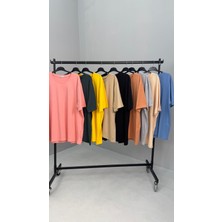 Moda Xlarge Kadın Büyük Beden Kısa Kollu Basic Oversize T-Shirt 1976-25