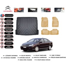 Citroen C5 2006 Model Bagaj Havuzu(Paspası)+Araca Özel Bej Paspas Takımı Flex
