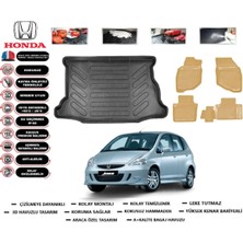 Honda Jazz 2003 Model Bagaj Havuzu(Paspası)+Araca Özel Bej Paspas Takımı Flex