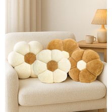 Özgüner Oyuncak 4'lü Dekoratif Papatya Şeklinde Peluş Yastık 40 cm – Yumuşak ve Konforlu Tasarım