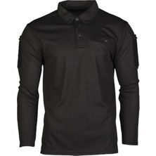 YDS Mıl-Tec Uzun Kollu Polo Quıck Dry T-Shırt -Siyah