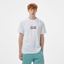 Converse Chuck Taylor All Star Erkek Beyaz Bisiklet Yaka Tişört