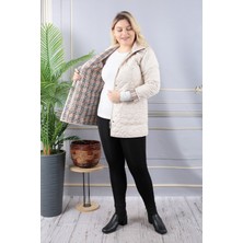 Baharlık Kapüşonlu Kapitone Mont Içi Ekoseli Kapitone Mont Büyük Beden Mont, Su Itici Mont, Lacivert