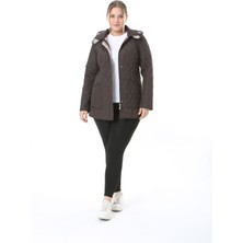 Baharlık Kapüşonlu Kapitone Mont Içi Ekoseli Kapitone Mont Büyük Beden Mont, Su Itici Mont, Lacivert