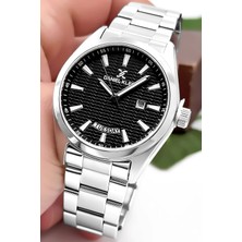 Daniel Klein Erkek Kol Saati Takvimli Çelik Kordon Çelik Kasa Gümüş-Siyah ZMDK1139