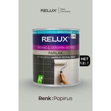 Relux Fayans Boyası Parlak 1.2 LT Kimyasal Dayanıklı Epoksi Reçine Astarsız ve Vernik Gerektirmez