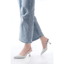 Kadın AYAKKABIST-002 Beyaz Rugan Günlük 7 cm Topuklu Bayan Ayakkabı