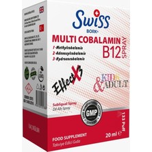 Bork Multi Cobalamin B12 Sprey 20 ml – Hızlı Emilim, 3 Aktif B12 Formu ile Enerji ve Kan Desteği