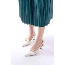 Kadın AYAKKABIH-470 Bordo Rugan Baret Tokalı Arkası Açık Günlük Kadın Sandalet