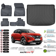 Nissan Qashqai 2024 Model Üst Esnek Bagaj Havuzu Araca Özel Siyah Paspas Takımı
