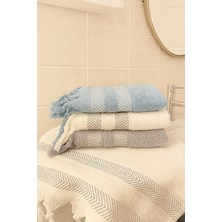 Lora 3’lü El ve Yüz Havlu Seti – 50X90 cm %100 Pamuk, Yumuşak Dokulu,örgü Saçaklı