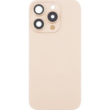 Teknonet  iPhone 16 Pro Uyumlu Kamera Camlı Batarya Kapağı + Magsafe Flex (Gold) NT-114790