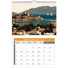 2026 Türkiye Manzaralı Duvar TAKVİMİ-33X48 Cm-Planlama Model Seçeneği Ile