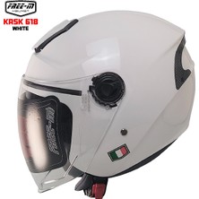 Free-M 618 Güneş Vizörlü Açık Kask (Beyaz)