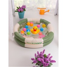 Taybamboo Fuuny Yeşil Çocuk Havuzu 91X20 cm İki Boğumlu Güvenli Oyun Alanı