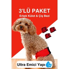 Salya Store Erkek Köpekler Için 3'lü Avantajlı Çiş Bezi & Erkek Köpek Külot Renkleri