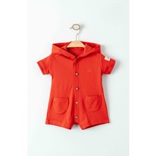 Kapüşonlu Kısa Tulum Kiremit