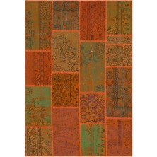 Bespoky 160x230 cm El Dokuma Turuncu Yün Halı | El Yapımı Klasik Salon Halısı | %100 Doğal Yün | UNİQUE-33929