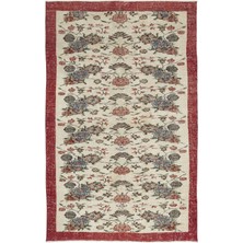Bespoky 177x283 cm Kırmızı Klasik Yün Halı | Salon Yatak Odası Halısı | %100 Doğal Yün El Yapımı El Dokuma | UNİQUE-12107