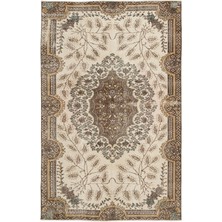 Bespoky 167x262 cm El Dokuma Bej Yün Halı | El Yapımı Klasik Salon Halısı | %100 Doğal Yün | UNİQUE-14303