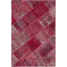 Bespoky 120x180 cm El Dokuma Kırmızı Yün Halı | El Yapımı Klasik Salon Halısı | %100 Doğal Yün | UNİQUE-22210