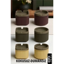 Kokusuz Dumansız Küllük - 6 Li Küllük Seti Kafe Küllüğü Restoran Küllüğü Masaüstü Küllük