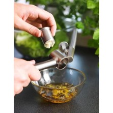 Paslanmaz Çelik Koncıs Sarımsak Ezici Pratik Sarımsak Ezeceği Lüks Çelik Sarımsak Ezeceği