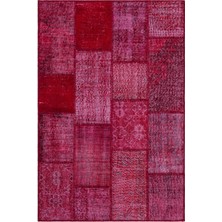 Bespoky 120x180 cm El Dokuma Kırmızı Yün Halı | El Yapımı Klasik Salon Halısı | %100 Doğal Yün | UNİQUE-26830