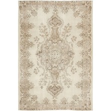 Bespoky 188x277 cm Kahverengi Klasik Yün Halı | Salon Yatak Odası Halısı | %100 Doğal Yün El Yapımı El Dokuma | UNİQUE-12018