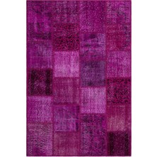 Iskece Pembe Eskitme Etnik Modern Desenli Yün Hav Toz Vermez Leke Tutmayan Salon Yolluk Mutfak El Dokuma Halı