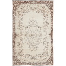 Bespoky 184x292 cm Çok Renkli Krem Oryantal Vintage Çiçekli Halı | Salon Yatak Odası Halısı | UNİQUE-15851