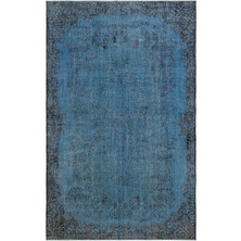 Bespoky 174x273 cm Bej Mavi Geleneksel Vintage Bitkisel Halı | Salon Yatak Odası Halısı | UNİQUE-23017