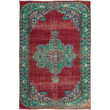 Bespoky 178x273 cm Turuncu Klasik Yün Halı | Salon Yatak Odası Halısı | %100 Doğal Yün El Yapımı El Dokuma | UNİQUE-15924