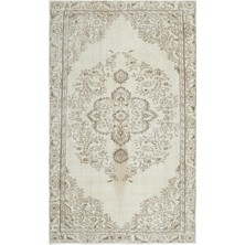 Bespoky 160x260 cm Çok Renkli Krem Göbekli Geleneksel Çiçekli Halı | Salon Yatak Odası Halısı | UNİQUE-18874