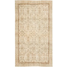 Bespoky 160x274 cm Çok Renkli Bej Geleneksel Vintage Çiçekli Halı | Salon Yatak Odası Halısı | UNİQUE-17158