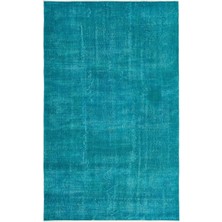 Bespoky 155x250 cm Krem Turkuaz Vintage Halı | Salon Yatak Odası Halısı | UNİQUE-19255