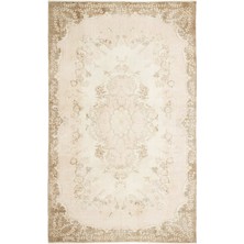 Bespoky 180x295 cm Kırmızı Krem Klasik Vintage Bitkisel Halı | Salon Yatak Odası Halısı | UNİQUE-17147