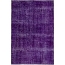 Bespoky 203x301 cm Kırmızı Mor Düz Vintage Motifsiz Halı | Salon Yatak Odası Halısı | UNİQUE-19660