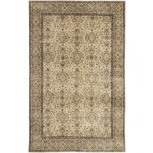 Bespoky 180x287 cm Bej Klasik Vintage Çiçekli Halı | Salon Yatak Odası Halısı | UNİQUE-13000