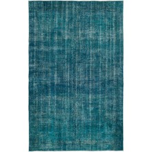 Ikat Mavi Ikat Ipek Modern Desenli Yün Hav Toz Vermez Leke Tutmayan Salon Yolluk Mutfak El Dokuma Halı