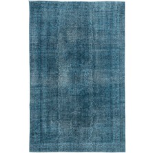 Bespoky 171x272 cm Bej Petrol mavisi Eskitme Vintage Soyut Halı | Salon Yatak Odası Halısı | UNİQUE-15615