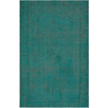 Bespoky 166x254 cm Bej Petrol yeşili Eskitme Vintage Geleneksel eskitme Halı | Salon Yatak Odası Halısı | UNİQUE-28987