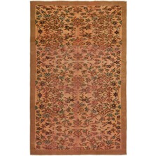 Bespoky 168x252 cm Bej Çiçekli Geleneksel Bitkisel Halı | Salon Yatak Odası Halısı | UNİQUE-17237