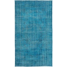 Bespoky 169x298 cm Pembe Turkuaz Soyut Vintage Bitkisel Halı | Salon Yatak Odası Halısı | UNİQUE-16115