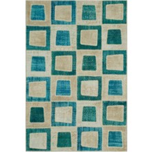 Bespoky 160x240 cm Mavi Klasik Yün Halı | Salon Yatak Odası Halısı | %100 Doğal Yün El Yapımı El Dokuma | UNİQUE-21788