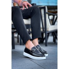 KB-027  Kuback Bağcıksız Siyah Rugan G Günlük Erkek Ayakkabı