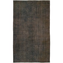 Bespoky 160x272 cm Bej Koyu Gri Eskitme Modern Eskitme Soyut Halı | Salon Yatak Odası Halısı | UNİQUE-13910