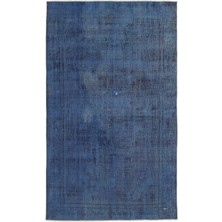 Bespoky 161x265 cm Çok Renkli Mavi Eskitme Vintage Soyut Halı | Salon Yatak Odası Halısı | UNİQUE-15144